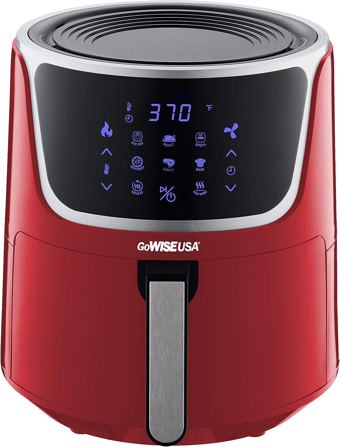 GoWISE USA 7-Quart Air Fryer digital display and basket.